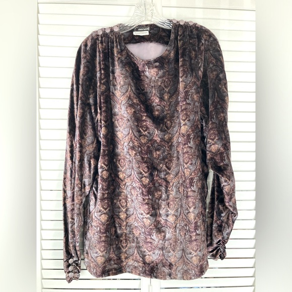 Vintage 70’s FENDI 365 for Neiman Marcus Tapestry Velvet Blouse Sz 42 / 6 US - Picture 3 of 15